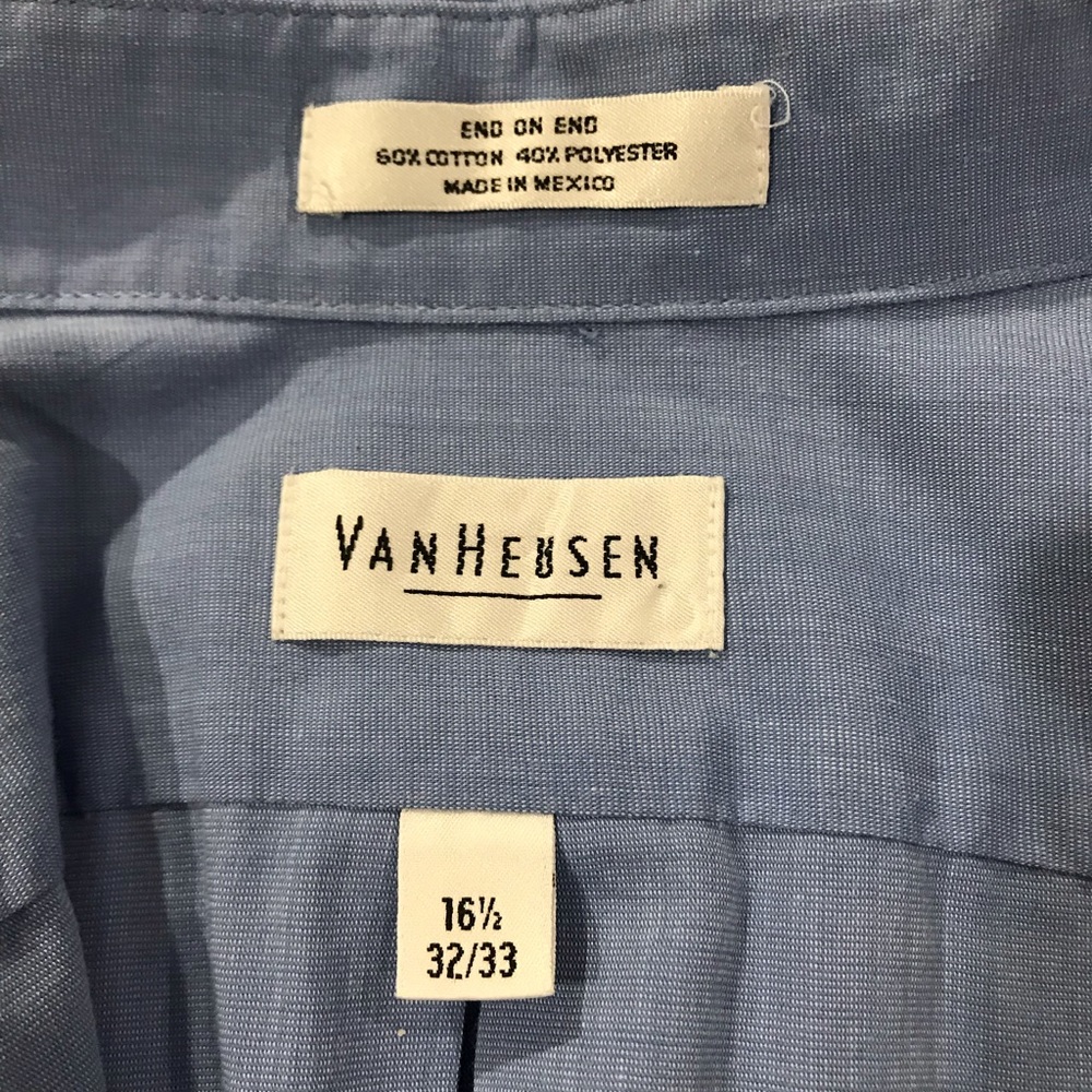 Van Heusen Men’s Dress Shirt (16 1/2) Blue